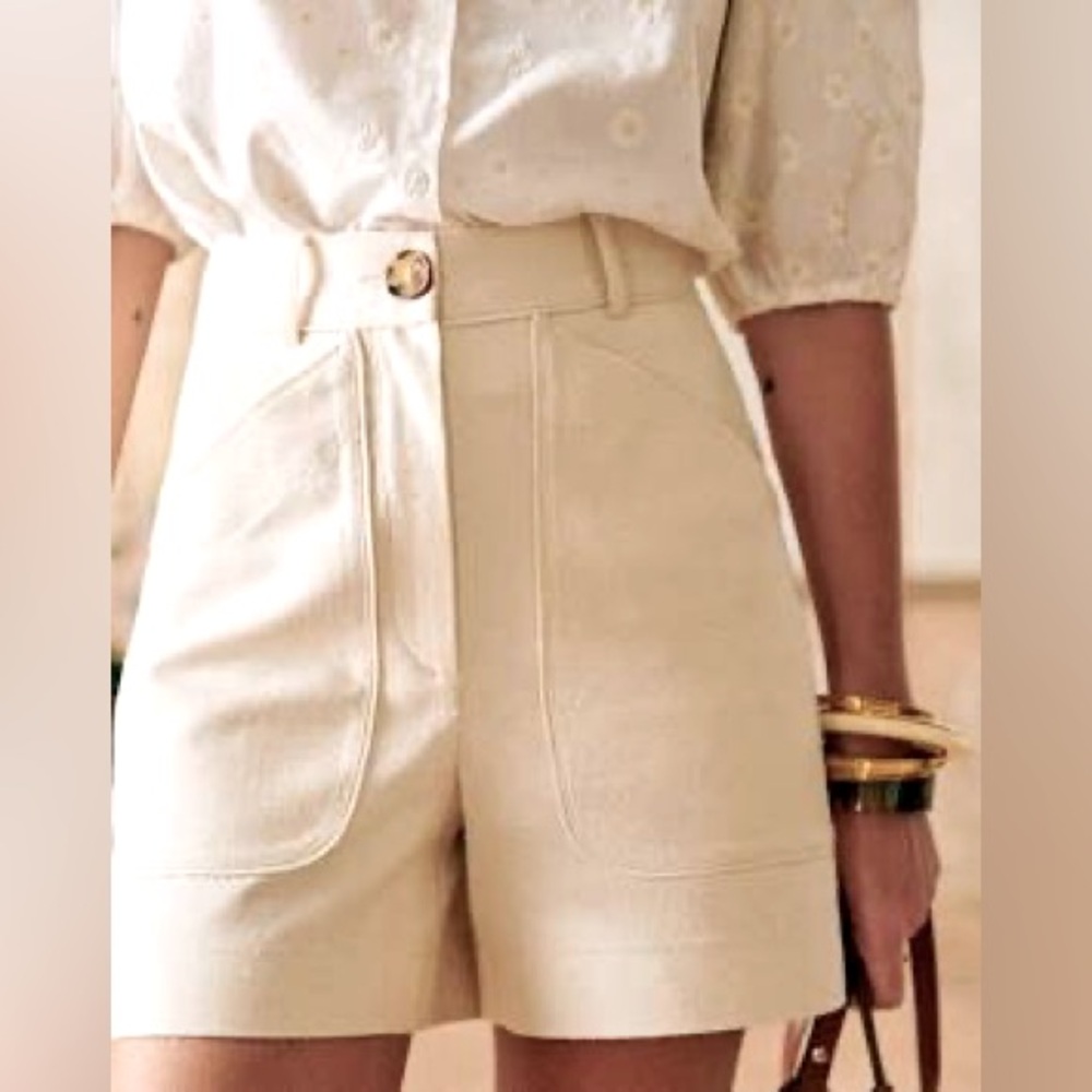 Sezane Alberello Shorts Ecru - Size 4